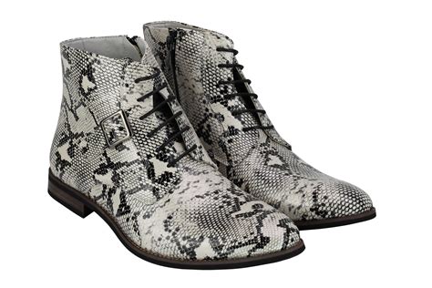 faux snakeskin boots mens